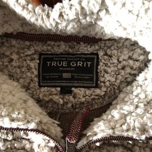 Men’s large true grit frosted tip quarter zip